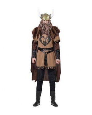 WIDMANN 07693 costume vichingo velluto l marrone