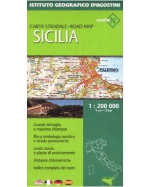 DE AGOSTINI  cartina stradale sicilia 1:200000