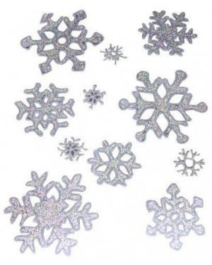 WIDMANN 1204I vetrofanie fiocchi di neve glitter
