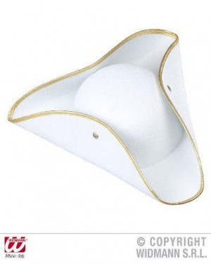 widmann 1404w cappello tricorni bianchi in feltro