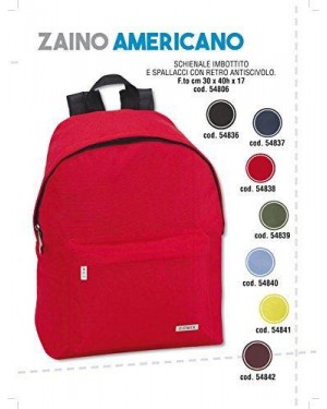 franco panini 54837 zaino americano blu comix