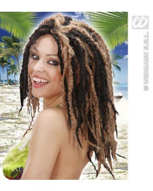 widmann d0714 parrucca rasta reggae nero/biondo