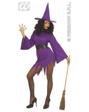 Costume Strega S Vestito,Cintura,Cappello)