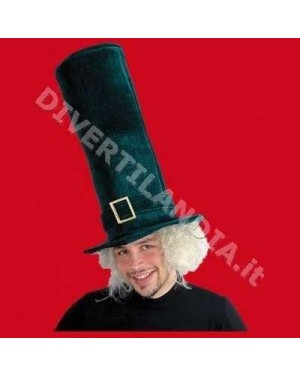 carnival toys 05890 cappello cilindro tuba in velluto verde cm 50