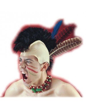 carnival toys 02641 parrucca moicano indiano c/piume