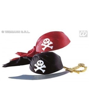 widmann 2511q cappello pirata forma bandana tessuto