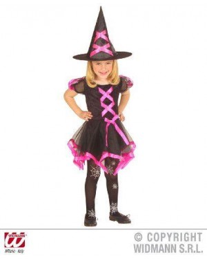 WIDMANN 3687N COSTUME STREGA NEON 3/4 4/5 CON CAPPELLO 