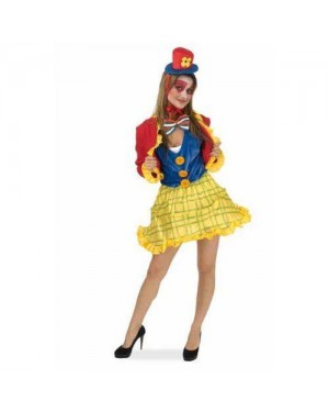 Costume Clown Donna M Giallo/Verde
