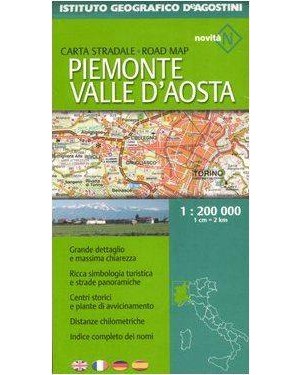 DE AGOSTINI  cartina stradale piemonte valle d aosta 1:200000