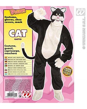 Costume Gatto In Peluche Con Guanti, Copriscarpe,