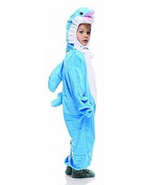 Costume Peluche Delfino S 3/4 C/Cappuccio