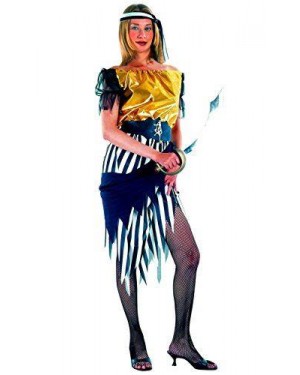 Fiori Paolo- Piratessa Costume Donna Adulto, Rosso, Taglia 40-42, 62053