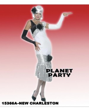 [banned] PLANET PARTY 15366A costume charleston 40 bianco