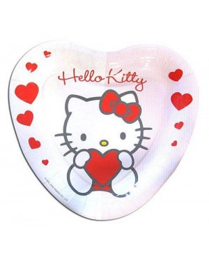 BBS 116100 HELLO KITTY PIATTI CARTA CUORE 8 PZ