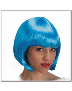 carnival toys 02505 parrucca caschetto pin up azzurra in busta