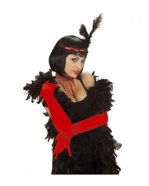 widmann 3442r guanti rossi in cotone cm 60