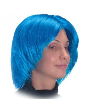 carnival toys 02375 parrucca caschetto blu little girl