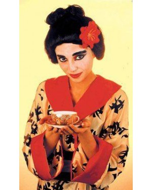 widmann g6019 parrucca geisha con fiore-in scatola