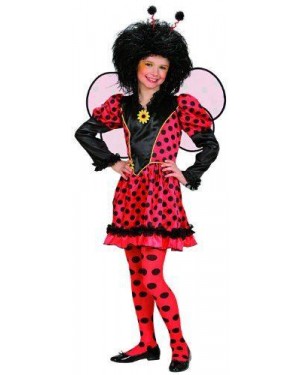 Costume Coccinella 128Cm Vestito,Ali,Antenne)