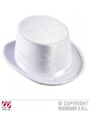 widmann 1435b cappello cilindro bianco in velluto