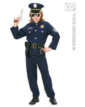 WIDMANN 73166 costume poliziotto in tessuto pesante 128cm