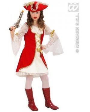 WIDMANN 58797 costume capitano piratessa 8/10 cm 140