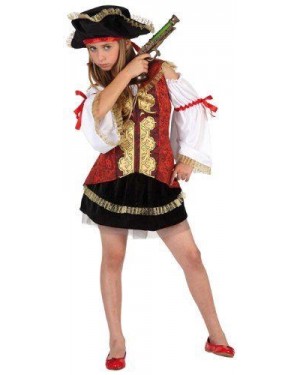 Costume Da Pirata Lusso Bambina T-2