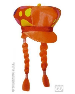 widmann 8433z cappello berretto a pois con trecce fluores.