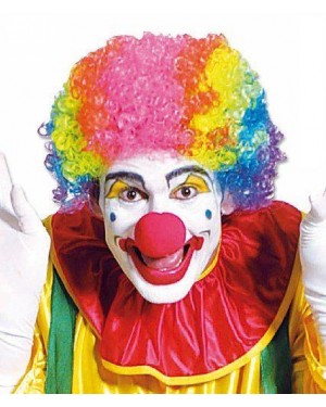 widmann 6022m parrucca clown riccia multicolore