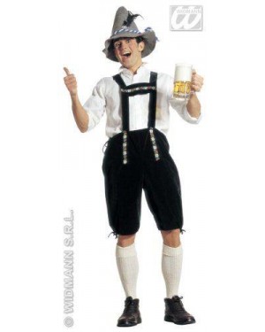 Costume Bavarese M Pantaloni Con Bretelle