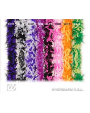 WIDMANN 0380W boa in piume bicolore rosa bianco cm180