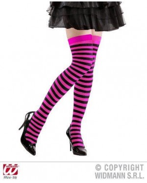 widmann 1865p calze parigine rigate rosa-nero 70 den