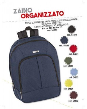 franco panini 54830 zaino organizzato blu comix