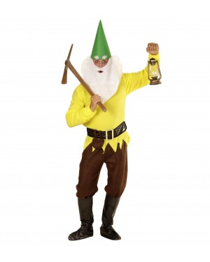 WIDMANN 01433 COSTUME GNOMO GIALLO L SETTE NANI BIANCANEVE