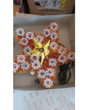 moranduzzo 343947300 stella puntale argento e oro 20 luci