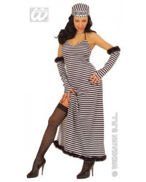 Costume Carcerata Chic S Tessuto Lusso