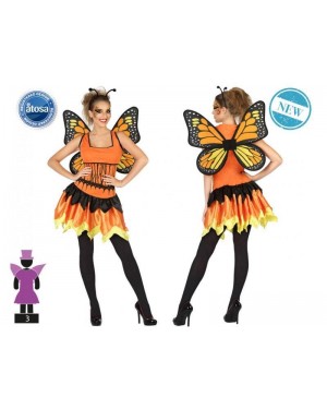 ATOSA 56787 costume farfalla t-1 donna arancio