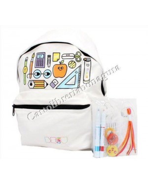 AUGURI PREZIOSI 86700 zaino americano be u bianco ediz. limitata