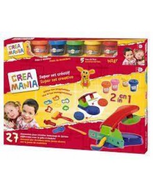 giocheria rdf50118 crea mania pasta da modellare mega play set