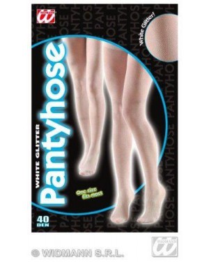 WIDMANN  calze collant glitter bianche - taglia unica - 40d