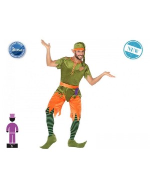 ATOSA 56491 costume elfo verde t-2 uomo