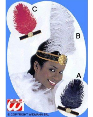 DIADEMA CHARLESTON FASCIA CON PIUMA ASS. 3 COL